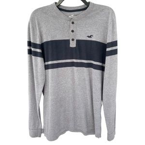 HOLLISTER MEN LONG SLEEVE GRAY SHIRT / Sz L